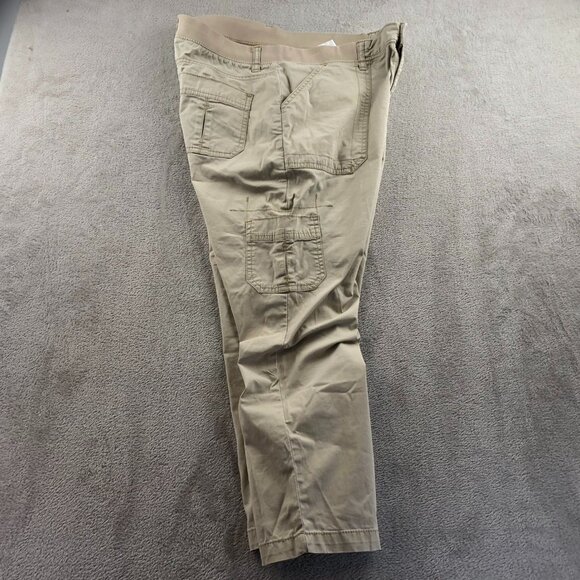 Lee Womens Cargo Pants Size 10M Relaxed Fit Beige Straight Leg Elastic Waist Tan - Picture 12 of 16